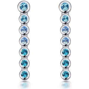 Blue Pearls  CRY E327 J  women's Earrings in Blue