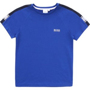 BOSS  PAZAR  boys's Children's T shirt in Blue