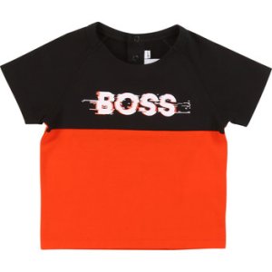 BOSS  WISTISH  boys's Children's T shirt in Black