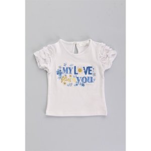 Byblos Blu  BJ13377 Short sleeve Girls Bianco  girls's Children's T shirt in White