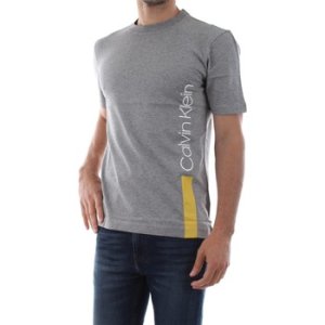 Calvin Klein Jeans  K10K103960 VERTICAL LOGO  men's T shirt in Grey