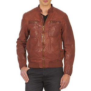 Chevignon  B-KING  men's Leather jacket in Brown