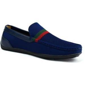 Classique  Knitten Textile Soft Slip On Shoes  men's Loafers / Casual Shoes in Blue