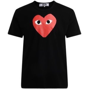 Comme Des Garcons  Comme Des Garçons T-Shirt PLAY black with red heart  men's T shirt in Black