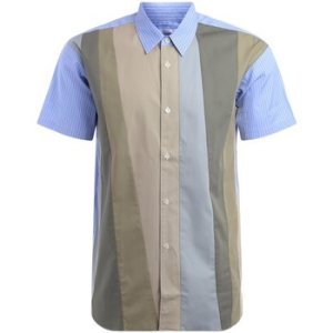 Comme Des Garcons  Light blue shirt with green patch  men's Short sleeved Shirt in Other