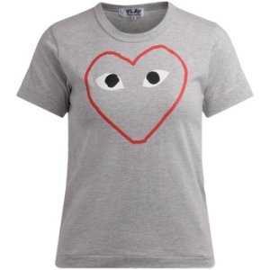 Comme Des Garcons  T-Shirt in gray cotton with empty  women's T shirt in Grey