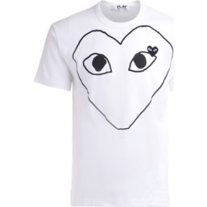Comme Des Garcons  t-shirt in white cotton with large  men's T shirt in White