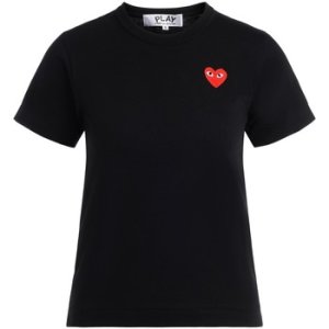 Comme Des Garcons  t-shirt with heart  women's T shirt in Black