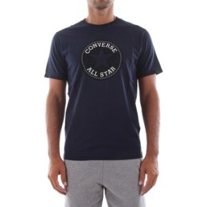 Converse  10008899 SS CREW  men's T shirt in Blue. Sizes available:UK S