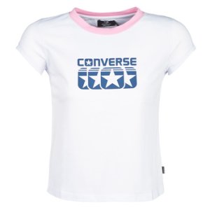 Converse  T-SHIRT SS CREW SLIM AMERICANA  women's T shirt in White