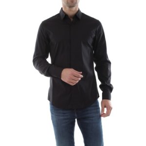 Dondup  UC221 PS0011U  men's Long sleeved Shirt in Black. Sizes available:UK M,UK XL
