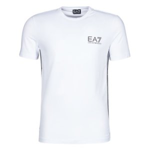 Emporio Armani EA7  TRAIN LOGO SERIES M TAPE TEE ST  men's T shirt in White