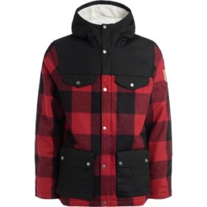 Fjallraven  Parkland model Greenland Re-Wool in red and black wool  men's Coat in Other
