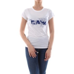 G-Star Raw  D12288 2757 ART2  women's T shirt in White