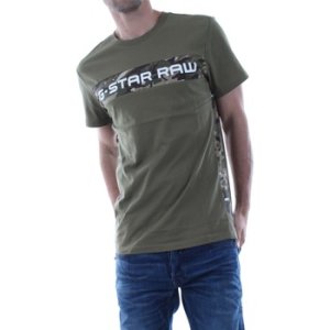 G-Star Raw  D12868 336 GRAPHIC 7  men's T shirt in Green