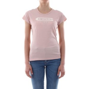 G-Star Raw  D15115 4107 GRAPHIC 20  women's T shirt in Pink