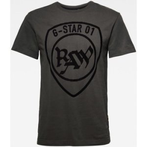 G-Star Raw  D15616 B353 GRAPHIC 10  men's T shirt in Grey