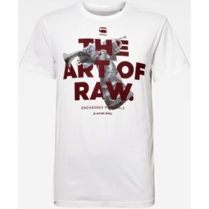 G-Star Raw  D15627 336 GRAPHIC17  men's T shirt in White