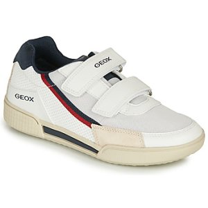 Geox  J POSEIDO BOY  boys's Children's Shoes (Trainers) in White