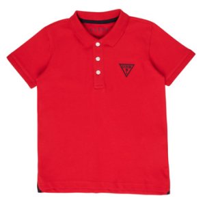 Guess  HOANG  boys's Children's polo shirt in Red