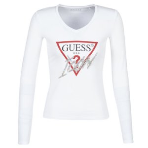Guess  LS RN ICON TEE  women's  in White