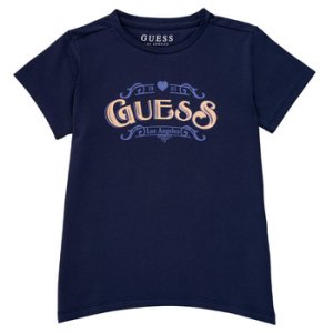 Guess  MARWAN  girls's Children's T shirt in Blue
