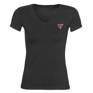 Guess  SS VN MINI TRIANGLE TEE  women's T shirt in Black