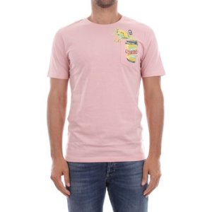 Jack   Jones  12136539 CUBE TEE  men's T shirt in Pink
