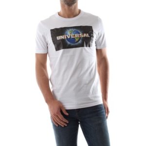 Jack   Jones  12169793 UNIVERSE TEE  men's T shirt in White