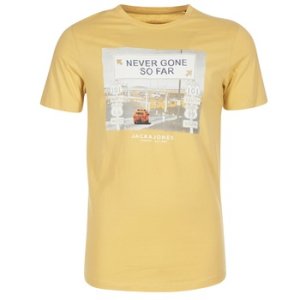 Jack   Jones  JORLEVER  men's T shirt in Yellow