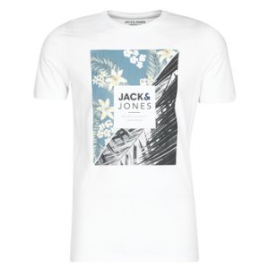Jack   Jones  JORTROPIC  men's T shirt in White