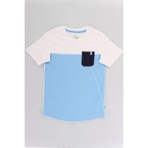 Jack jones Junior  12153151 long Boys Bianco/turchese  boys's Children's T shirt in Multicolour
