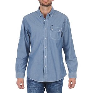 Lee Cooper  Greyven  men's Long sleeved Shirt in Blue