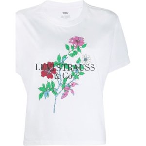 Levis  69973 0051 VARSITY TEE T-SHIRT Women WHITE  women's T shirt in White