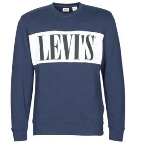 Levis  LOGO COLORBLOCK CREW  men's Sweatshirt in Blue