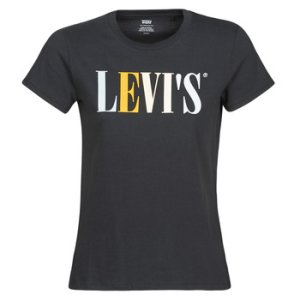 Levis  THE PERFECT TEE  women's T shirt in Black. Sizes available:XXS,UK XS,UK S,UK XXS