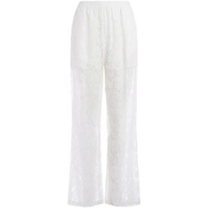 Mm6 Maison Margiela  large trousers in white lace  women's  in White