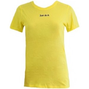 Nike  Crew Newspaper  women's T shirt in Yellow