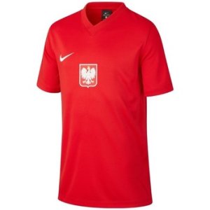 Nike  JR Polska Breathe Football  boys's Children's T shirt in Red