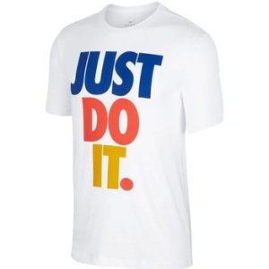 Nike  Just DO IT Tee  men's T shirt in White