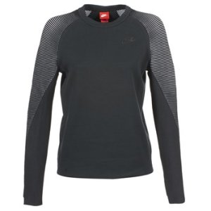Nike  TECH FLEECE CREW  women's Sweatshirt in Black