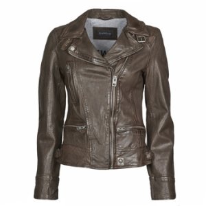 Oakwood  VIDEO  women's Leather jacket in Brown. Sizes available:XXL,S,M,L,XL,XS