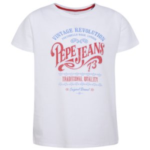 Pepe jeans  BIANCA  girls's Children's T shirt in White