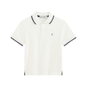 Petit Bateau  FLIP  boys's Children's polo shirt in White
