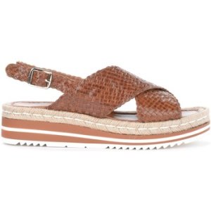 Pon´s Quintana  sandal in woven brown leather  women's Sandals in Brown