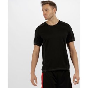 Professional  Beijing Lightweight Cool and Dry T-Shirt Black  men's T shirt in Black. Sizes available:UK S,UK M,UK L,UK XL,UK XXL