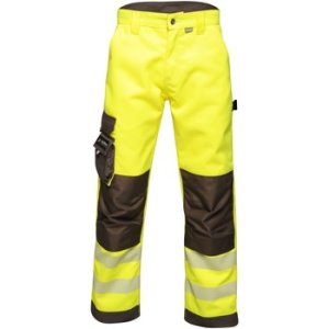 Professional  Tactical Hi Vis Hardwearing Reflective Trousers Yellow  men's Trousers in Yellow