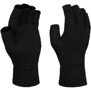 Professional  Thermal Fingerless Gloves Black  men's Gloves in Black
