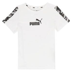 Puma  AMPLI TEE  boys's Children's T shirt in White