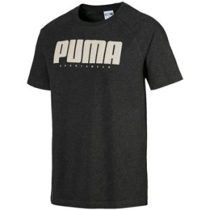 Puma  Athletics Tee  men's T shirt in Black
